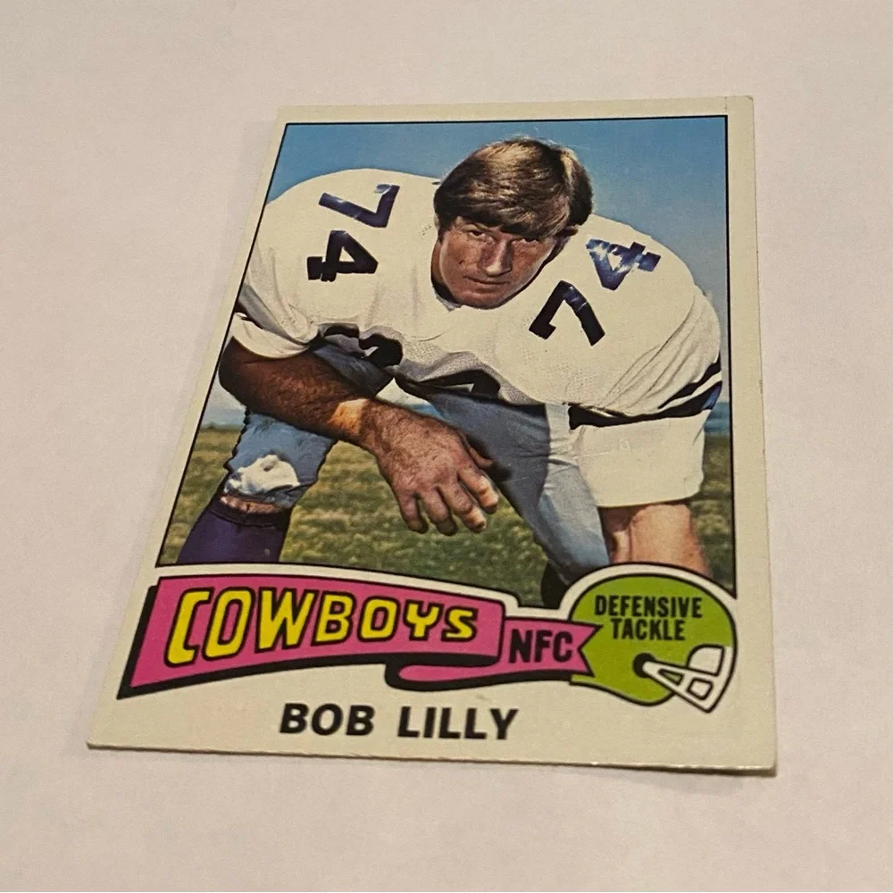 Bob Lilly 1975 Topps Football Card Vintage Collectible